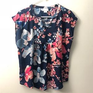 Liz Claiborne Floral multicolor top